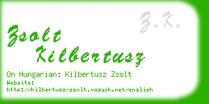 zsolt kilbertusz business card